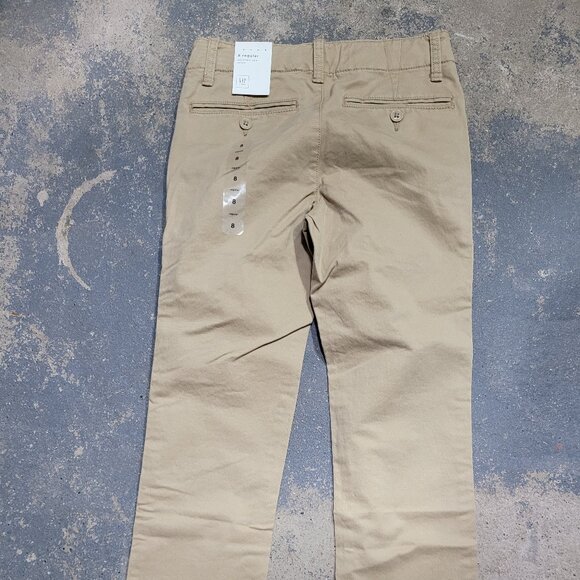 Lot of GAP Kids Boys Size 8 Gray Tan Chino Khaki Dress Pants Adjustable Uniform - Picture 12 of 14